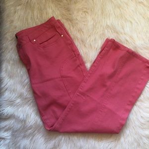 MetroBlues Womens Jeans Straight Petite Red 18P